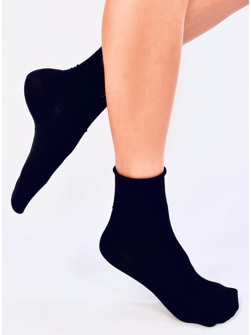 Lygios juodos moteriškos kojinės SOUTT BLACK-KB SK-BL21014