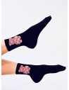 Moteriškos kojinės su meškiuku SALIS BLACK-KB SK-LY7100-1
