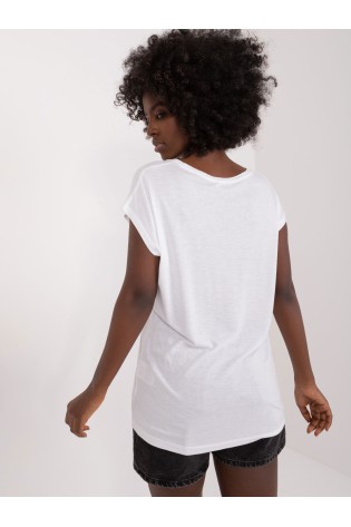 Vasariški balti marškinėliai trumpomis rankovėmis-D12861Z02504G