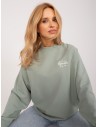 Pistacijų spalvos džemperis su išsiuvinėtu užrašu-D10088BC02656A