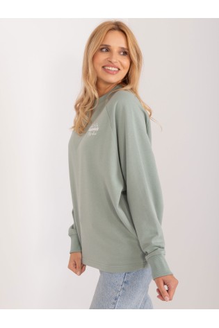 Pistacijų spalvos džemperis su išsiuvinėtu užrašu-D10088BC02656A