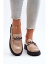 Stilingi kreminiai moteriški batai-62121 BE PT