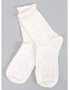 Moteriškos raštuotos kojinės su gražiu krašteliu WHITT ECRU-2-KB SK-M-1605