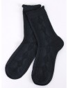 Moteriškos raštuotos kojinės su gražiu krašteliu WHITT BLACK-2-KB SK-M-1605