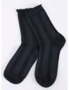 Moteriškos raštuotos kojinės su gražiu krašteliu WHITT BLACK-1-KB SK-M-1605
