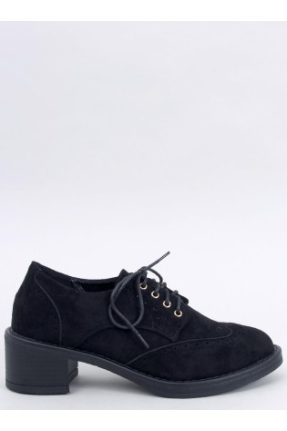 Klasikiniai zomšiniai batai su raišteliais VEDRA BLACK-KB 37692