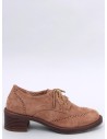Klasikiniai zomšiniai batai su raišteliais VEDRA BROWN-KB 2621