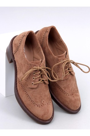 Klasikiniai zomšiniai batai su raišteliais VEDRA BROWN-KB 2621