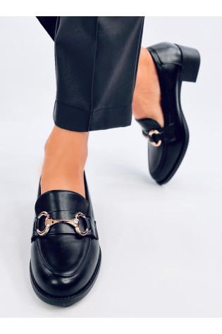 Klasikiniai juodi odiniai moteriški batai PONTEI BLACK-KB 1-713