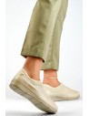 Patogūs smėlio spalvos moteriški batai su elastiniais raišteliais-8617-4BE