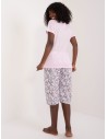 Klasikinė moteriška pižama trumpesnėmis patogiomis kelnėmis-SY-PI-1326.13X