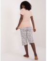 Klasikinė moteriška pižama trumpesnėmis patogiomis kelnėmis-SY-PI-1323.45