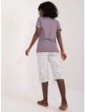 Klasikinė moteriška pižama trumpesnėmis patogiomis kelnėmis-SY-PI-1190.13X
