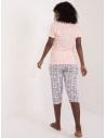 Klasikinė moteriška pižama trumpesnėmis patogiomis kelnėmis-SY-PI-1311.47