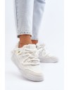Balti sportinio stiliaus batai storais raišteliais-NB628 WHITE