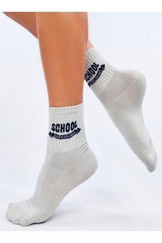 Ilgos sportinės kojinės SCHOOL GREY-KB SK-WJYC94474X
