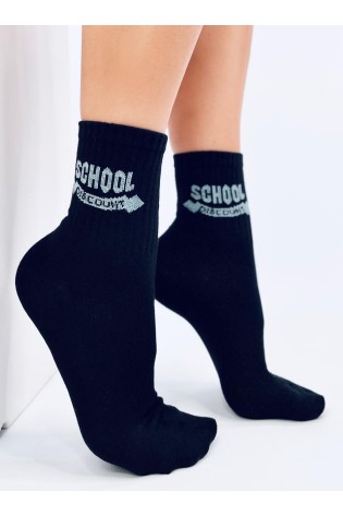 Ilgos sportinės kojinės SCHOOL BLACK-KB 37781