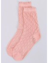 Raštuotos moteriškos kojinės su gražiu krašteliu GLADD PINK-KB SK-WJYC90133