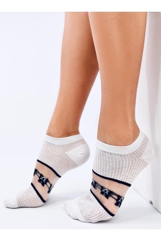 Moteriškos trumpos kojinės su permatoma dalimi, 2 poros, KARTAL MULTI-2-KB 37810