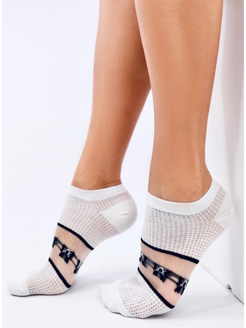 Moteriškos trumpos kojinės su permatoma dalimi, 2 poros, KARTAL MULTI-2-KB SK-1621-1115
