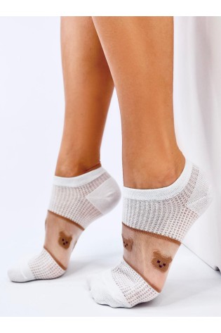 Moteriškos trumpos kojinės su permatoma dalimi, 2 poros, KARTAL MULTI-3-KB SK-1621-1116