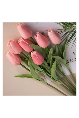 Dirbtinė dekoratyvinė rožinė tulpė 36 cm 1 vnt SZR06R-SZR06R