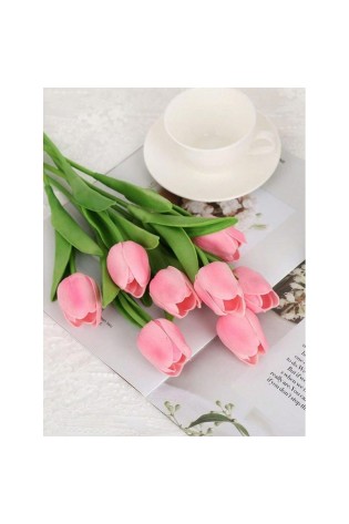 Dirbtinė dekoratyvinė rožinė tulpė 36 cm 1 vnt SZR06R-SZR06R