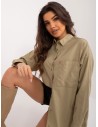 Samanų spalvos medvilniniai marškiniai-BP-KS-1026-1.19