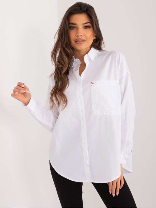 Balti gaivūs medvilniniai marškiniai-BP-KS-1026-1.19