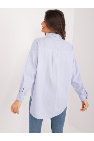 Melsvi gaivūs medvilniniai marškiniai-BP-KS-1026-1.19