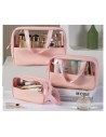 Sulankstomas, nešiojamas kosmetikos krepšys, kosmetinė, pudros rožinis dėklas KS89-KS89