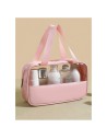 Sulankstomas, nešiojamas kosmetikos krepšys, kosmetinė, pudros rožinis dėklas KS89-KS89