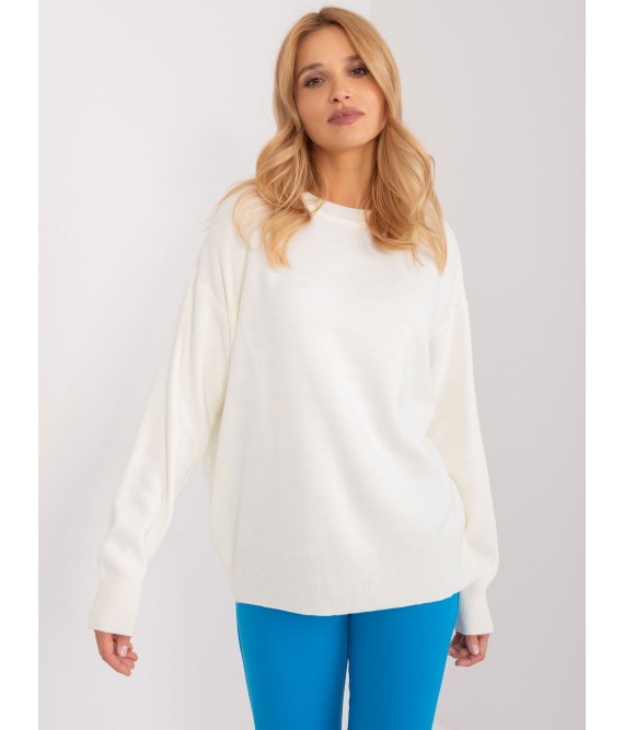 Baltas patogus moteriškas megztinis-BA-SW-1494.37