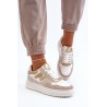 Stilingi patogūs laisvalaikio stiliaus batai-SL-215 WHT/GOLD