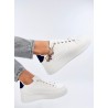 Balti platforminiai batai su pakabuku LARCOME WHITE/BLACK-KB 37946
