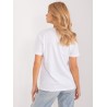 Balti stilingi moteriški marškinėliai trumpomis rankovėms-PM-TS-4644.31