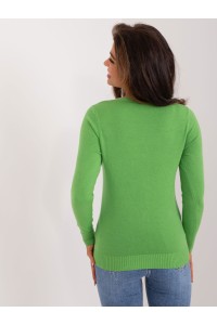 Pavasariškas žalias susagstomas megztinis-PM-SW-B137.33X