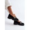 Natūralios odos juodi zomšiniai batai su papuošimu-3419 CZARNY WEL
