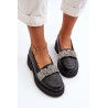 Natūralios odos juodi zomšiniai batai su papuošimu-3419 CZAR GROCH