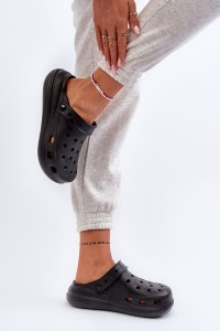 Women's Black Foam Slippers Ilariana-M326 BLACK