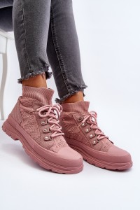 Moteriški batai su elastinga viršutine dalimi-G-21 PINK