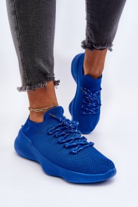 Stilingi mėlyni moteriški sportiniai bateliai-G-23 BLUE
