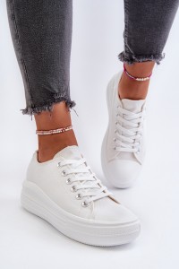 Women's sneakers on chunky platform White Amyete-K-81 WHITE