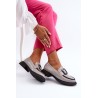 Stilingi natūralios odos moteriški pilki batai-63503 GR PT