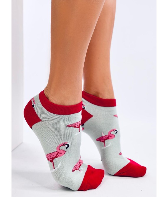 Moteriškos kojinės su flamingais BIRD MULTI-1-KB SK-VQ-76