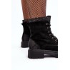 Suvarstomi moteriški juodi batai-M678 BLACK