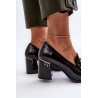 Stilingi moteriški batai ant plataus kulno-MR38-973 BLACK