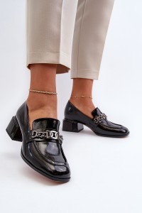 Aukštos kokybės batai stilingu neaukštu kulnu-MR38-960 BLACK