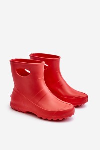 Lengvi kroksų tipo raudoni guminiai batai-752 RED