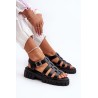 Moteriški juodi romėniški sandalai-N75-4 BLACK